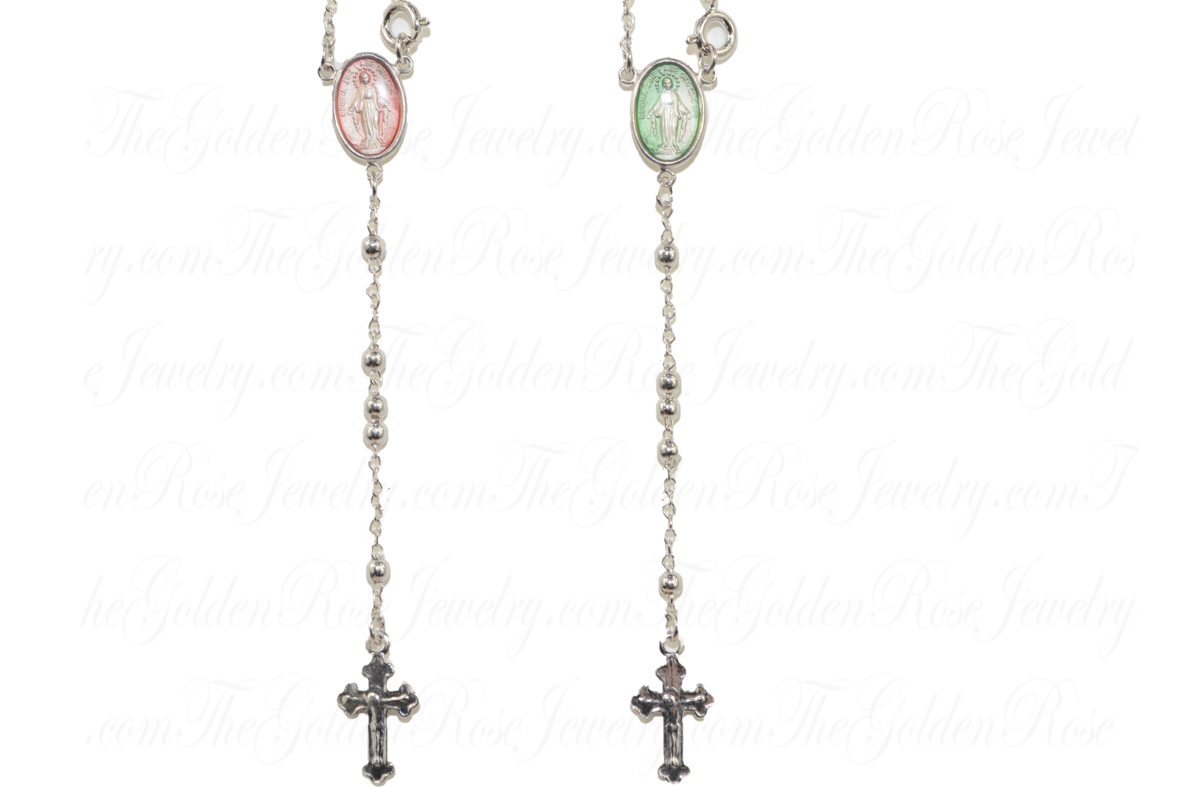 Chapelet Argent Miraculeuse Émaillée 