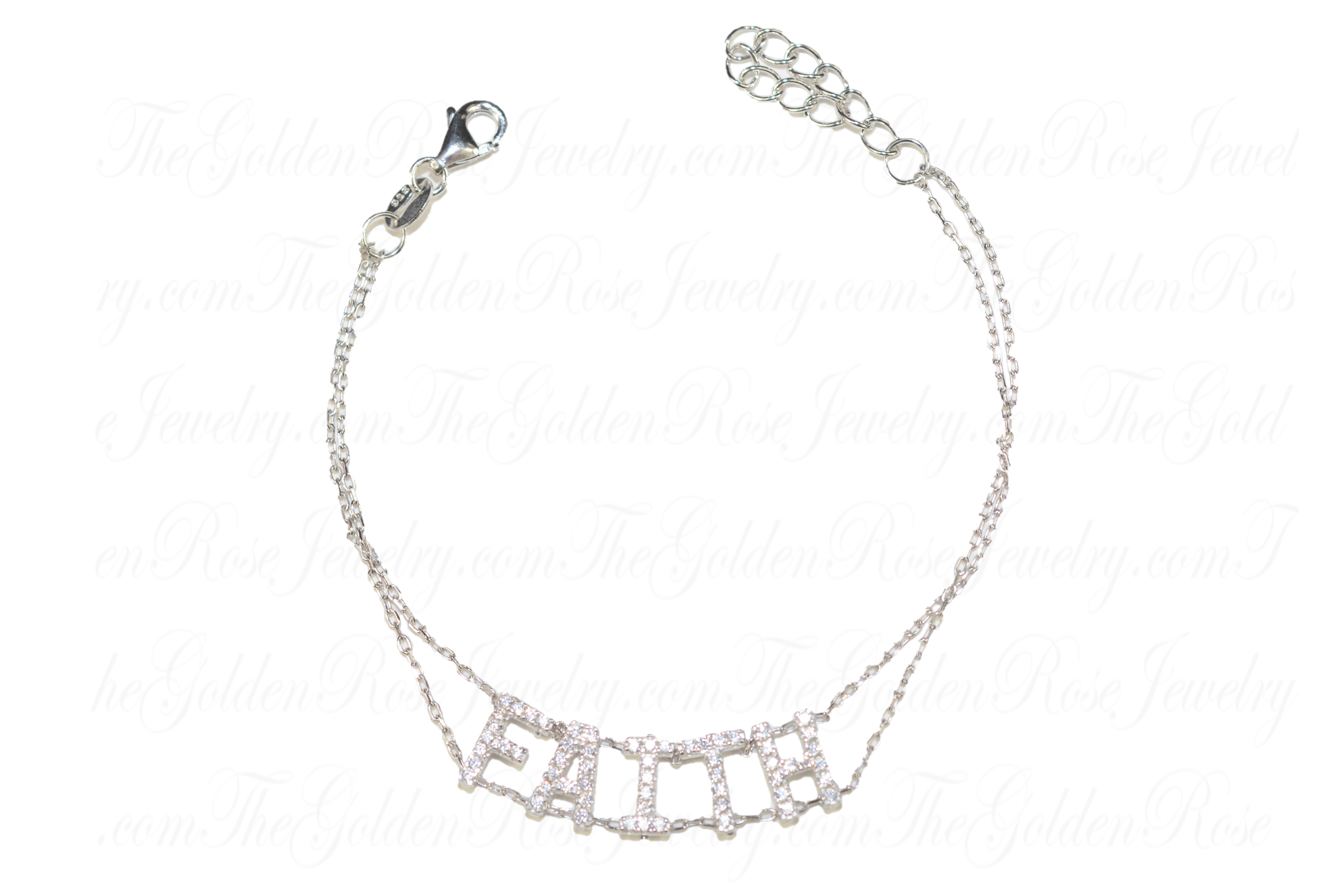 Bracelet Argent Faith Double Chaîne