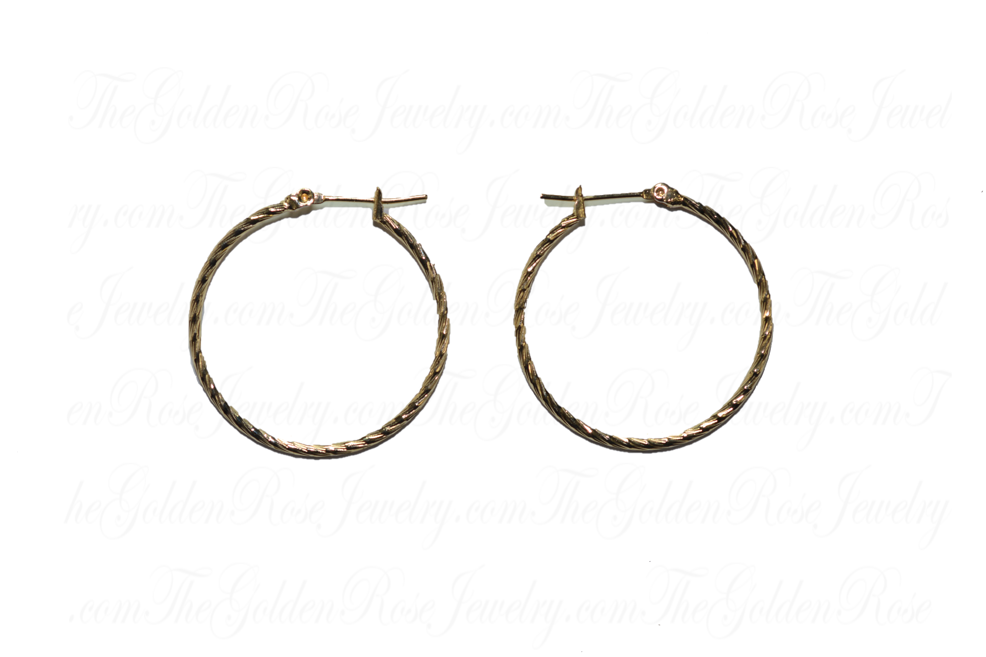 Boucles d'Oreilles Plaqué Or Créole Ciselée