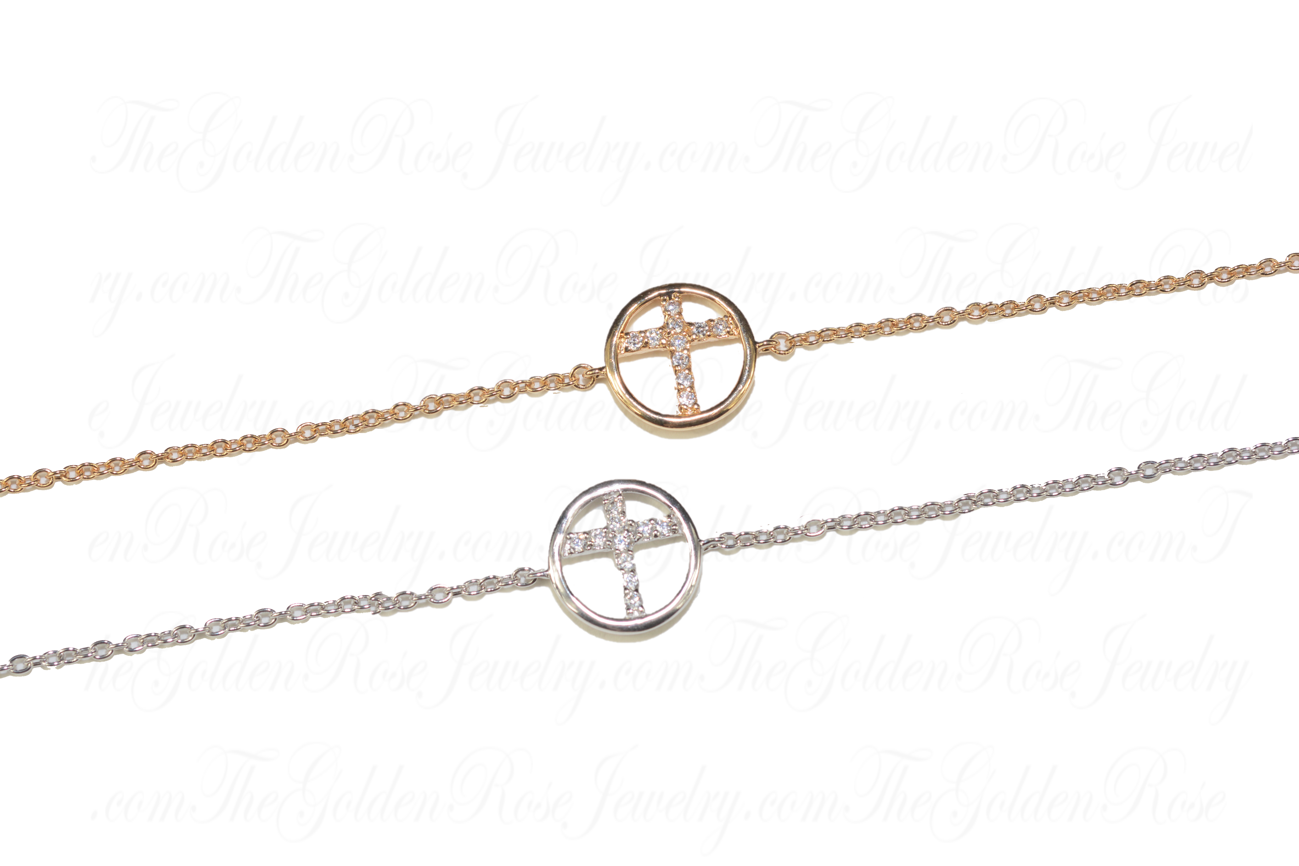 Bracelet Croix Zirconium Cerclée