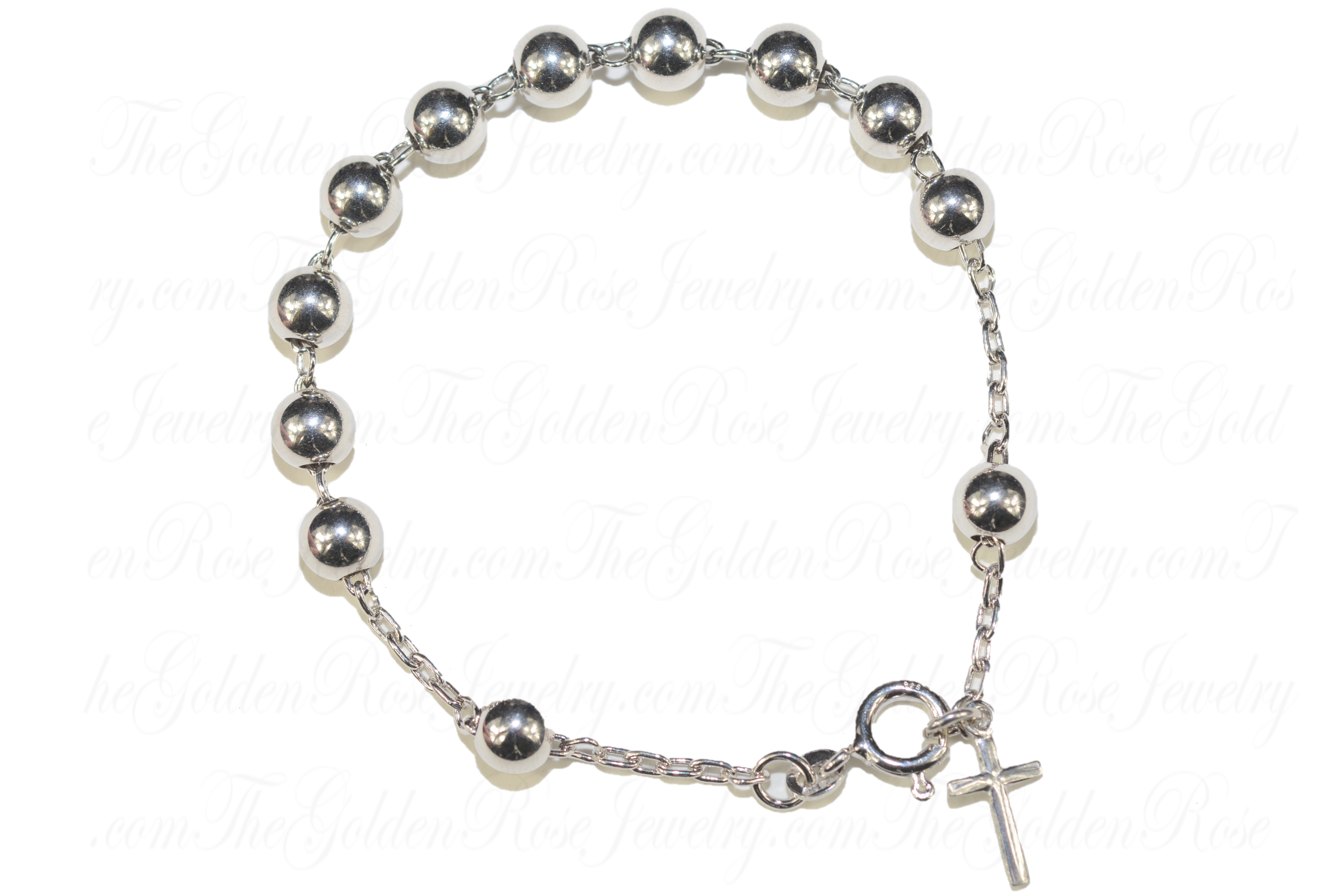 Bracelet Argent Dizainier Croix Grand Modèle