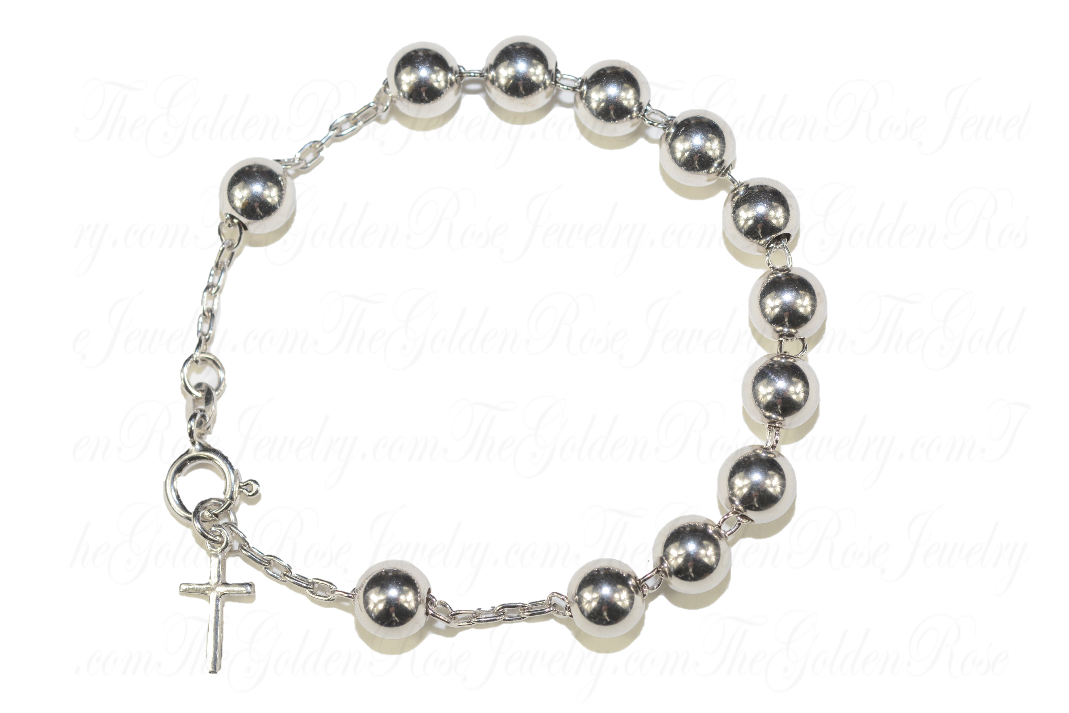 Bracelet Argent Dizainier Croix Très Grand Modèle