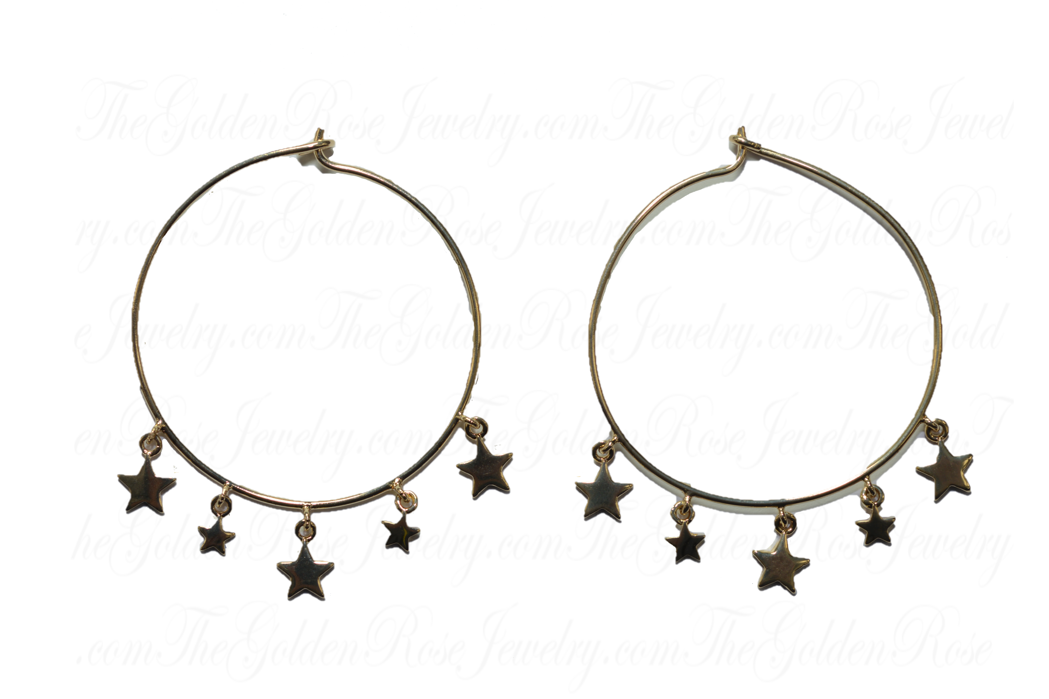 Boucles d'Oreilles Créole Étoiles