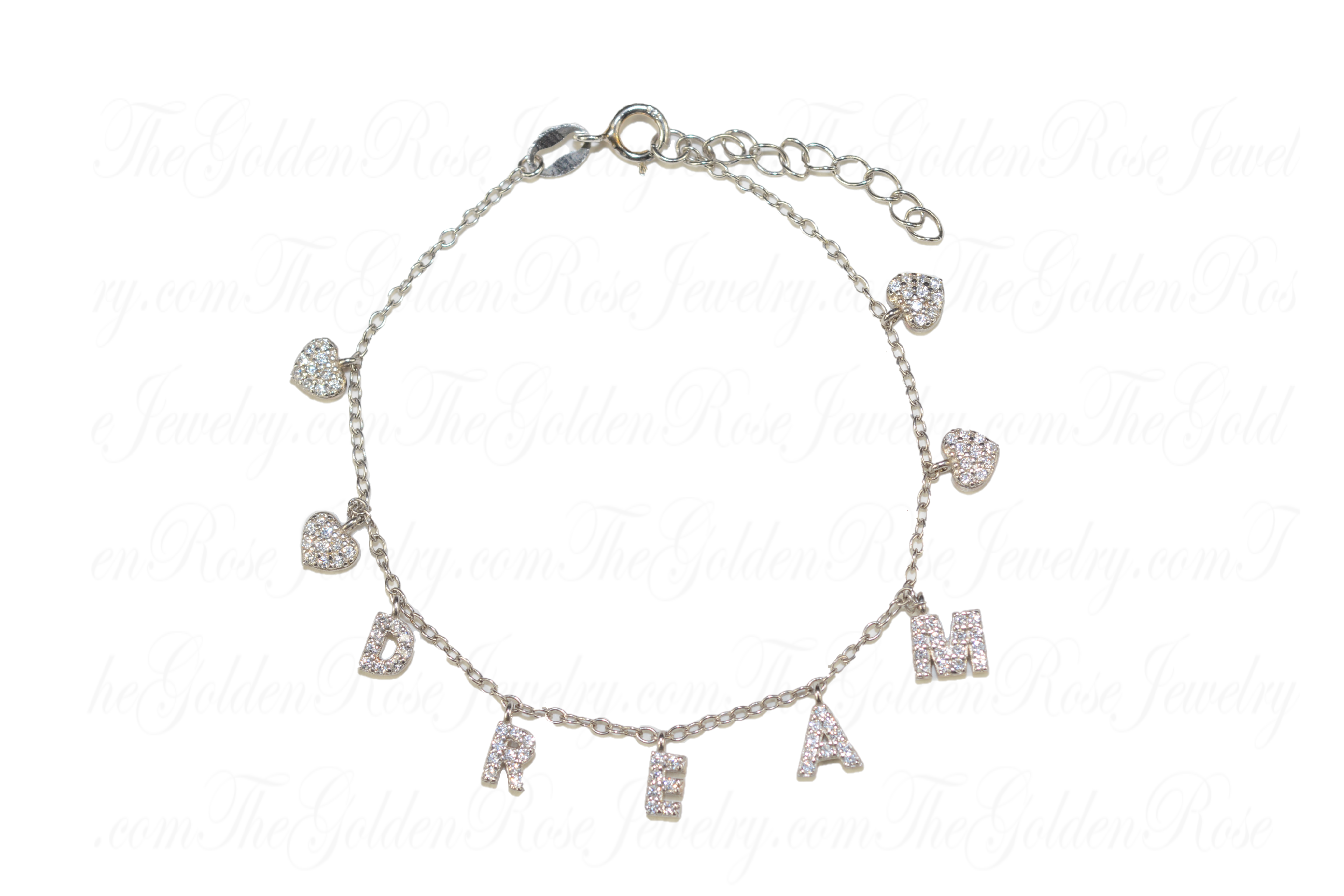 Bracelet Argent Breloques Dream Cœur