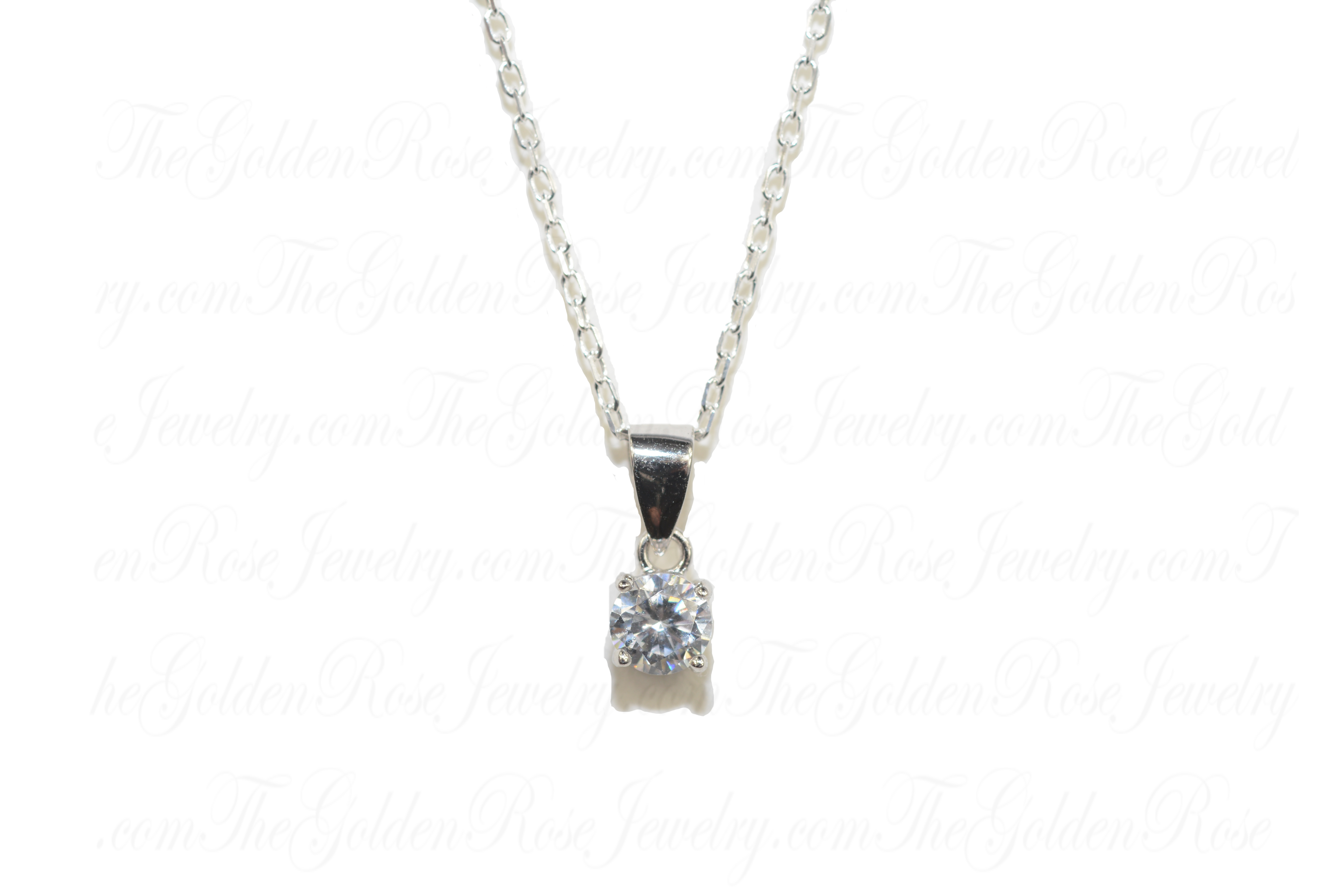 Collier Argent Zirconium 5 mm