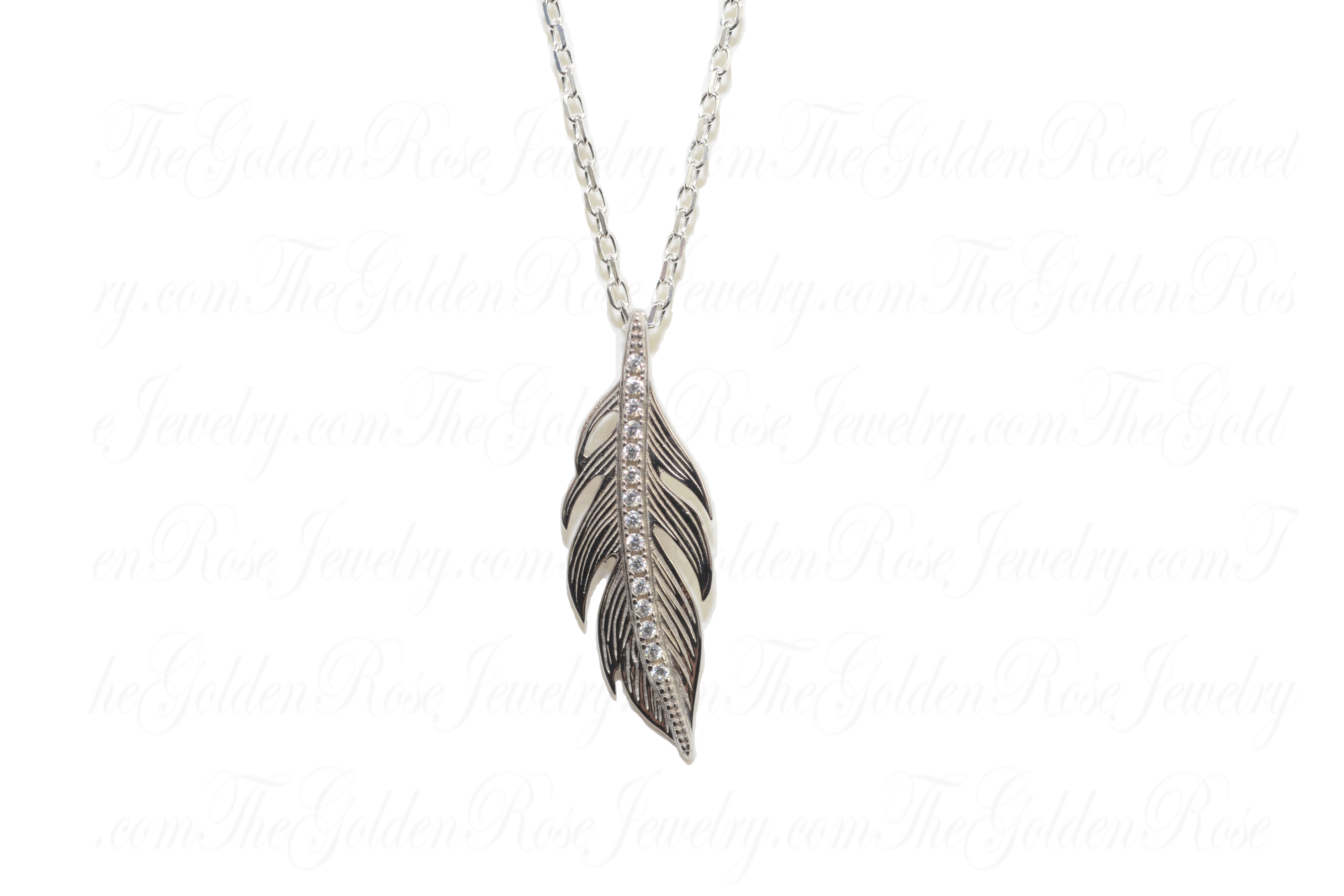 Collier Plume Zirconium