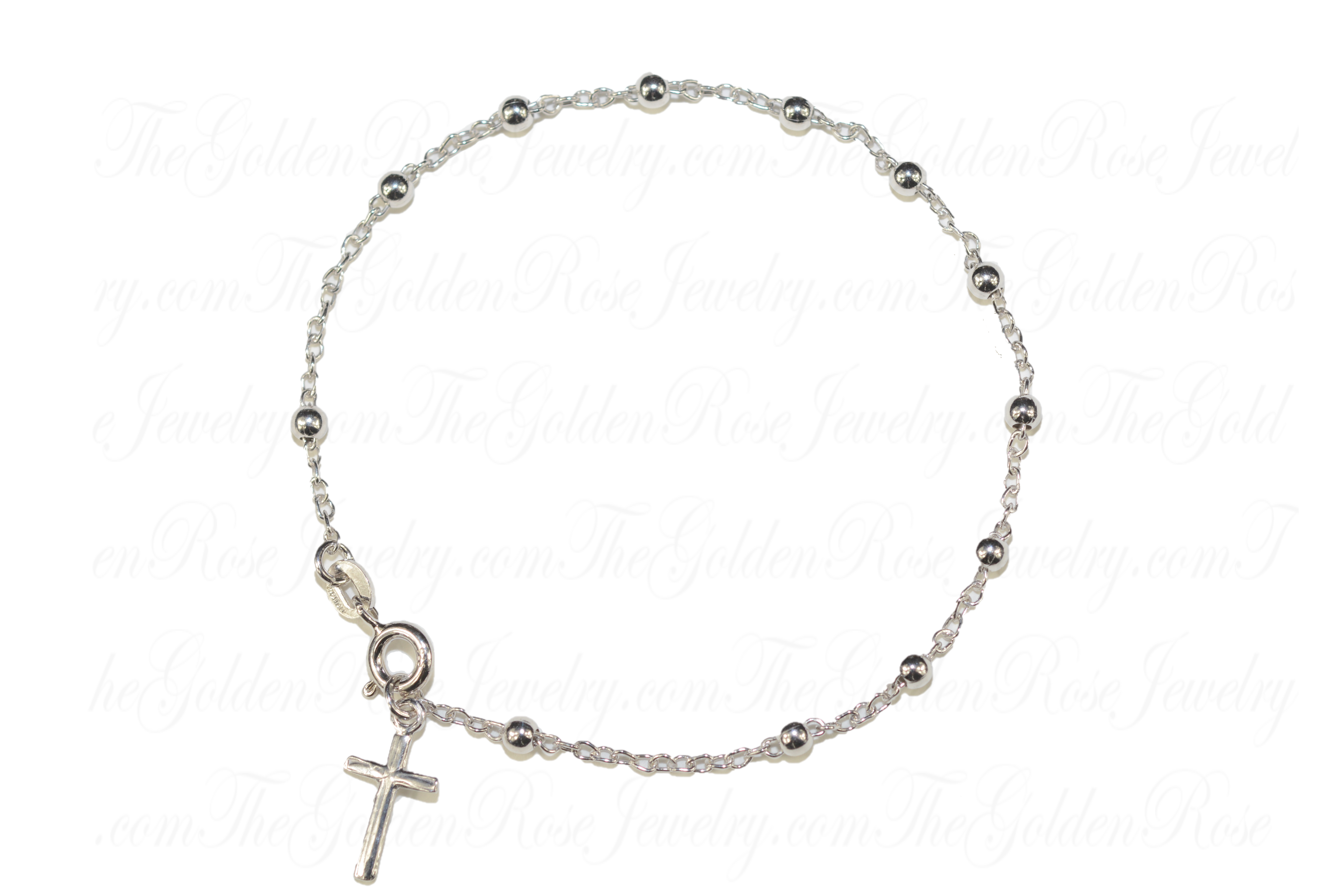 Bracelet Argent Dizainier Croix Petit Modèle