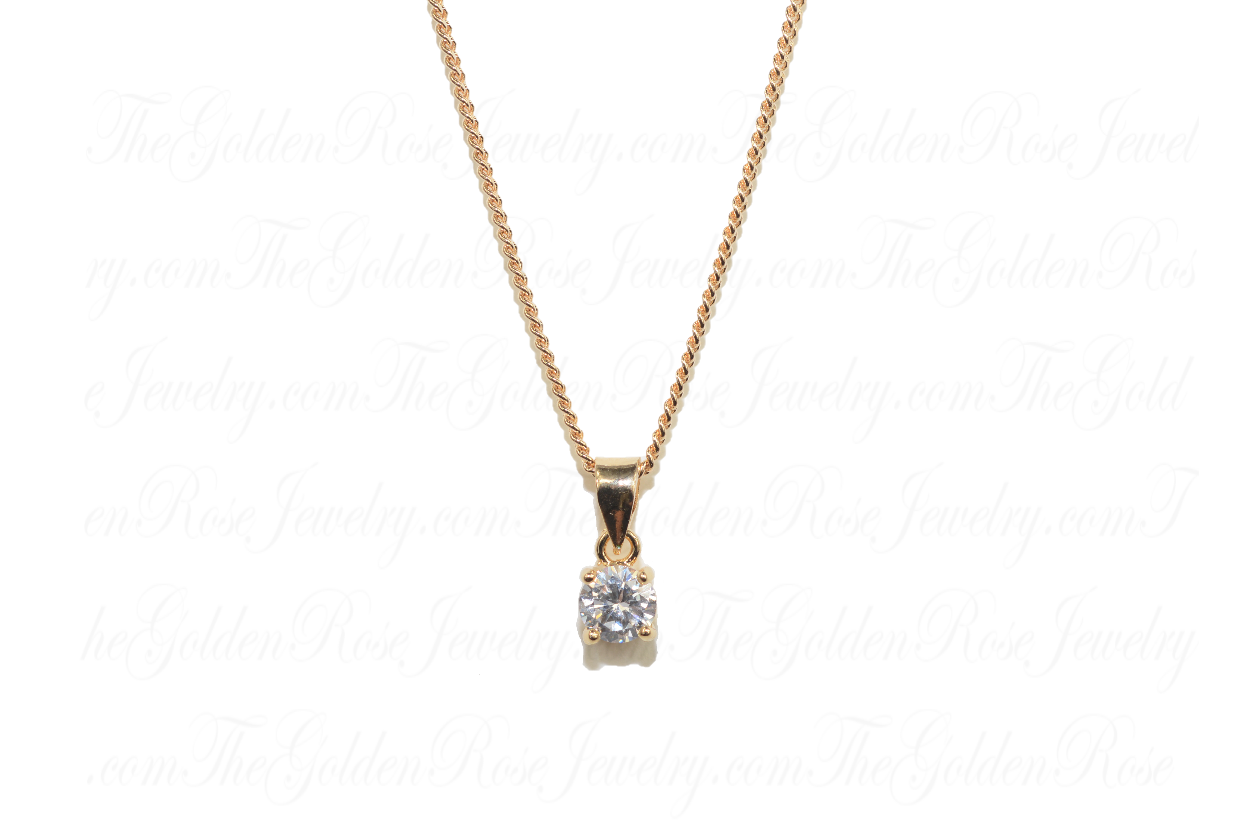 Collier Plaqué Or Zirconium 5 mm