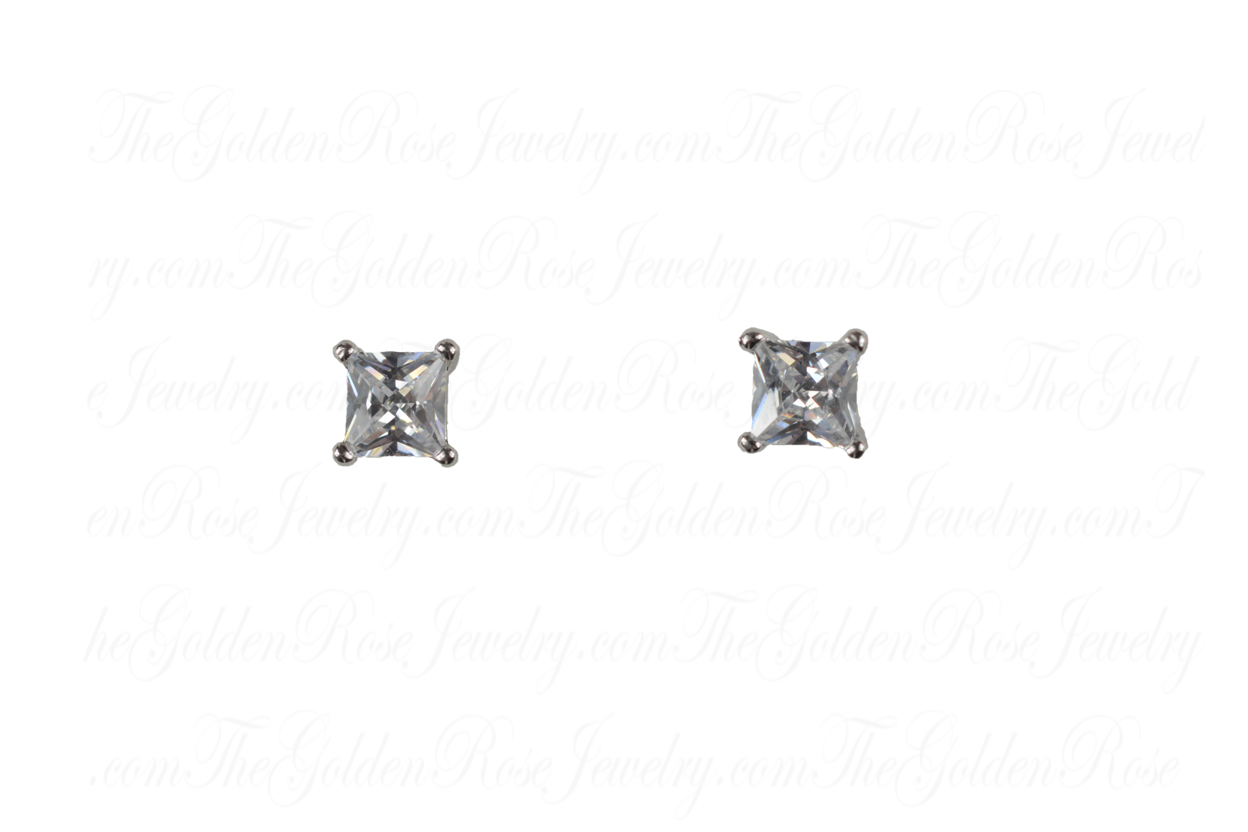 Boucles d'Oreilles Zirconium Serti 4 Griffes 4mm