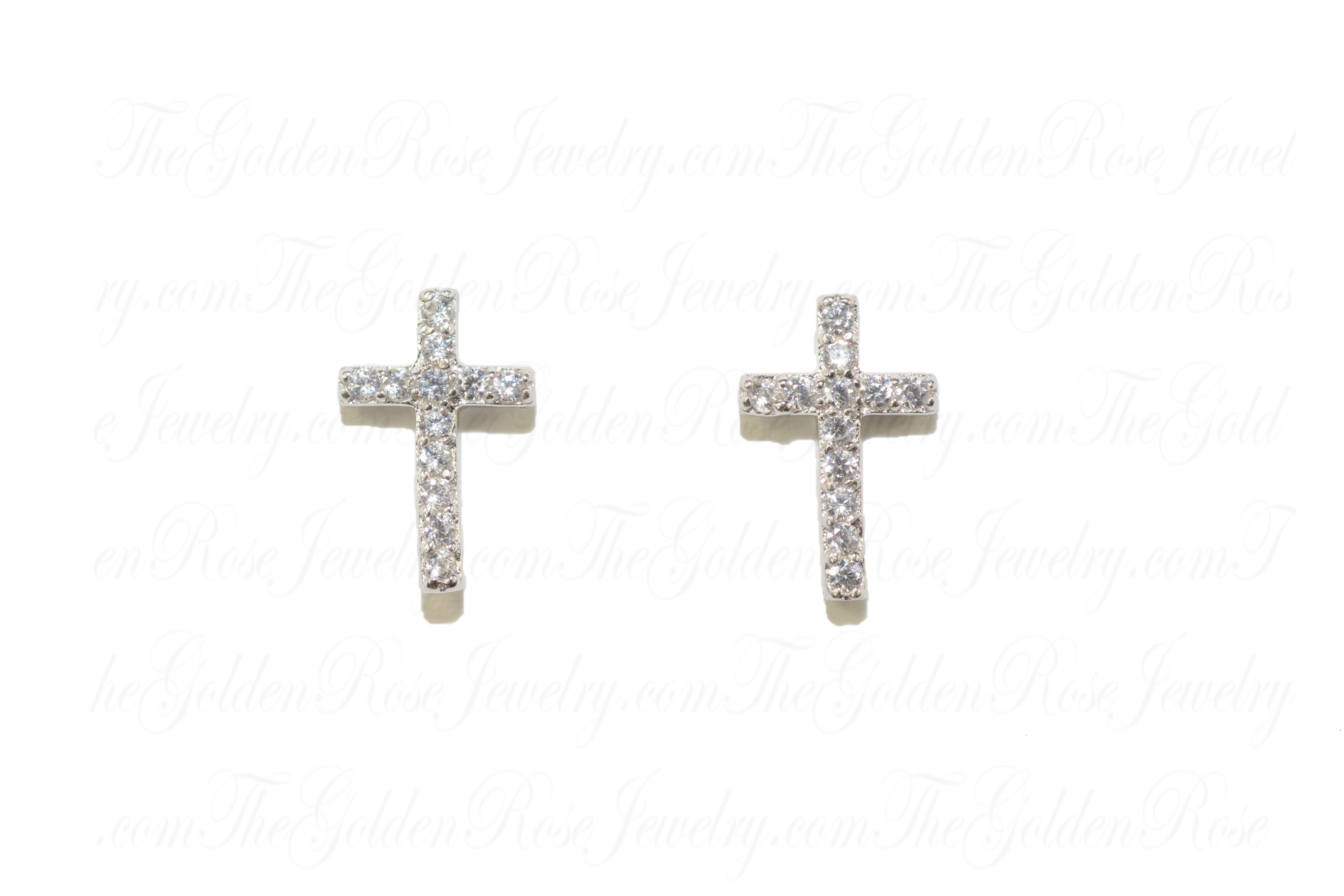 Boucles d'Oreilles Croix Zirconium