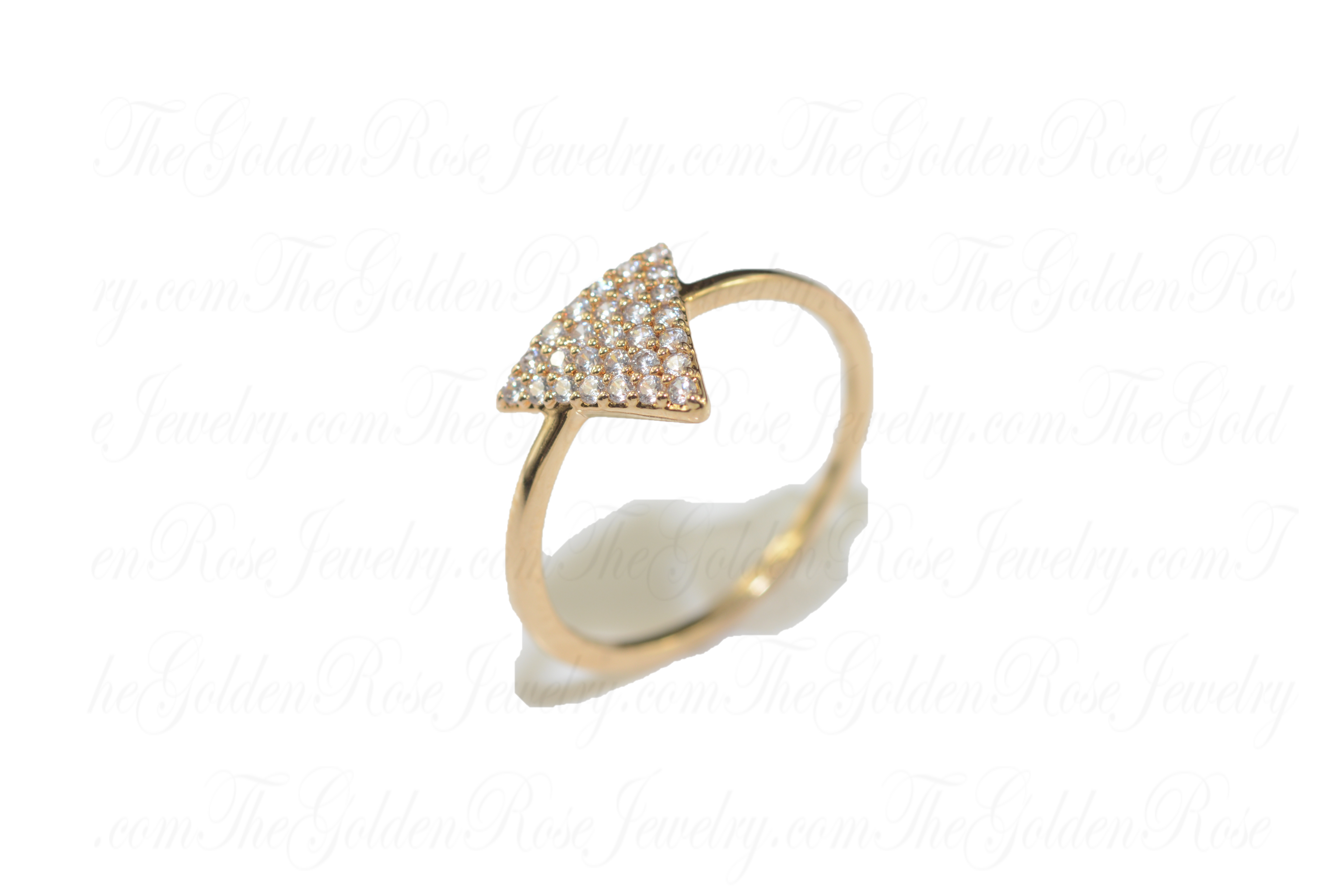 Bague Triangle Zirconium Blancs